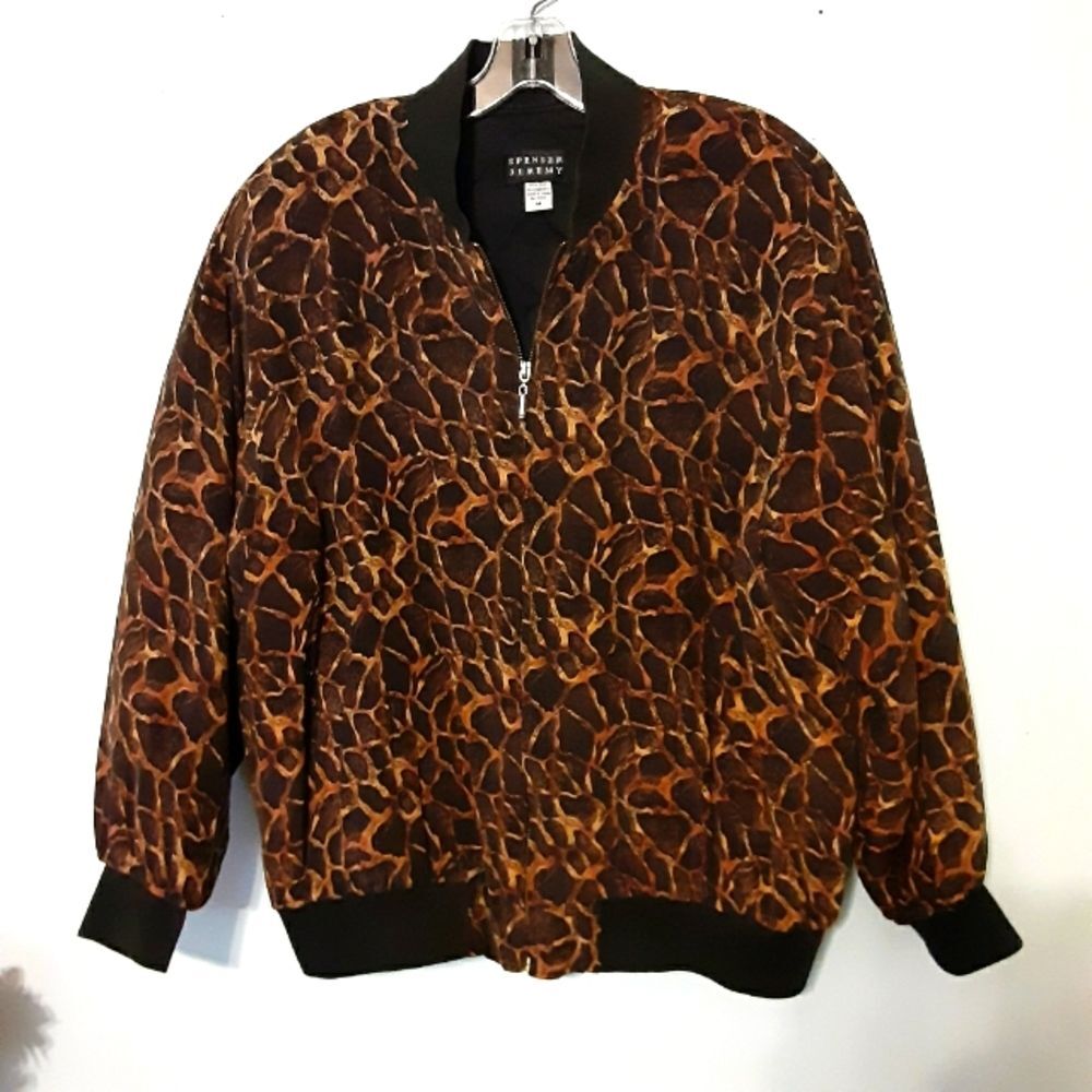 Vintage Spenser Jeremy Snakeskin Print Jacket Size Medium